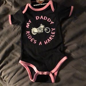 Harley-Davidson baby girl onesie